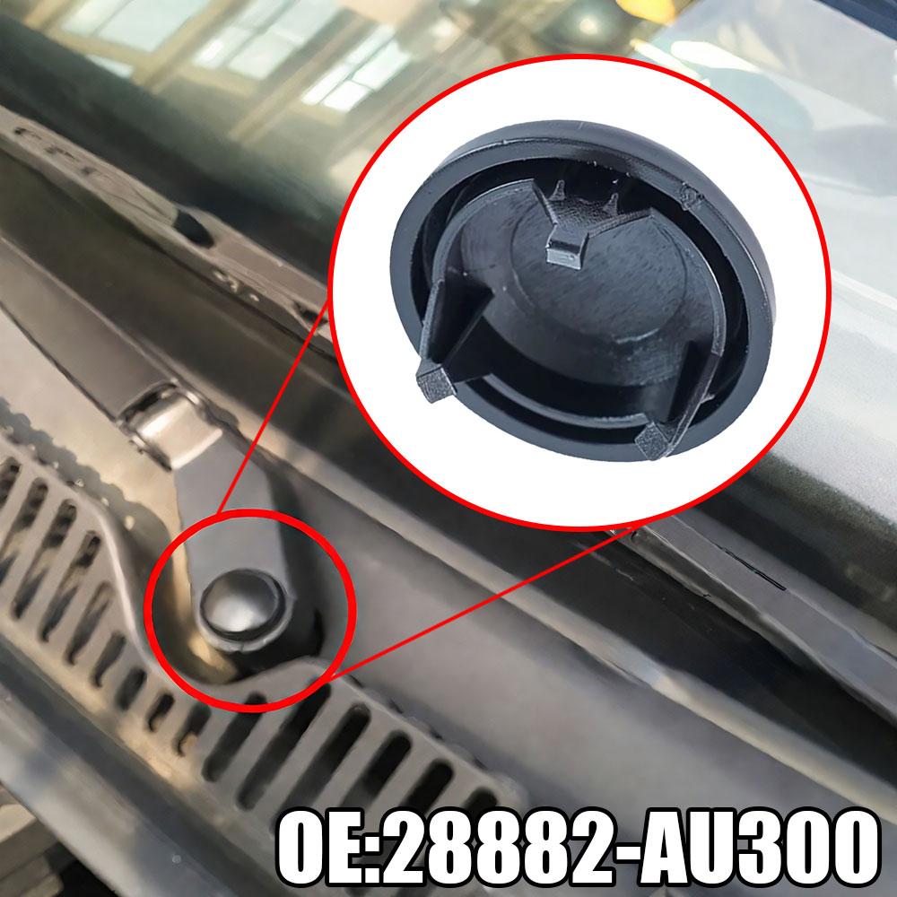 2x Car Windshield Nut Cover Wiper Arm Bolt Cap Washer Screw Cap for Nissan Qashqai J10 Livina Tiida for Infiniti ESQ 28882-AU300