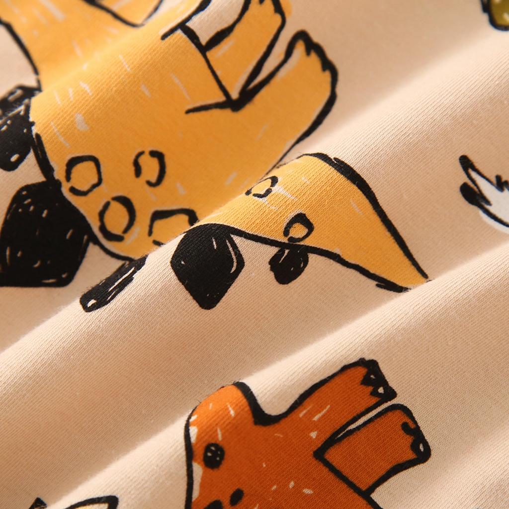 SISOFTLY Set for Long Sleeves and Soft and Comfortable Loungewear for Daycare Size Kids' Pajamas, Autumn/Winter Boys, 100% Cotton, Pants, (Brown, 90)