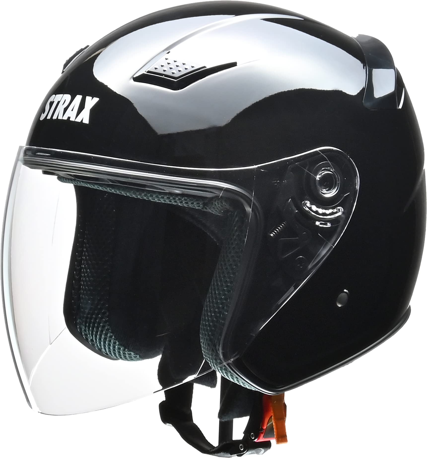 

Motorcycle Helmet Jet STRAX Black L L Circumference [Lead Industries] SJ-8 - (Head 59cm~60cm) чёрный