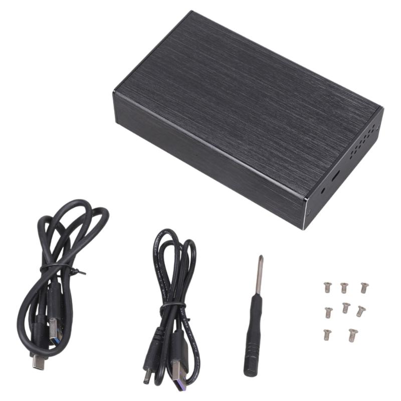 

Корпус для двух отсеков для жестких дисков для 2,5-дюймовых SSD HDD USB 3.0 Емкость 40 ТБ Внешний отсек для HDD Алюминиевый корпус 1