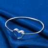 Luxurious 925 Sterling Silver Exquisite Heart-shaped Bracelet for Women's Fashion Parties, Wedding Jewelry