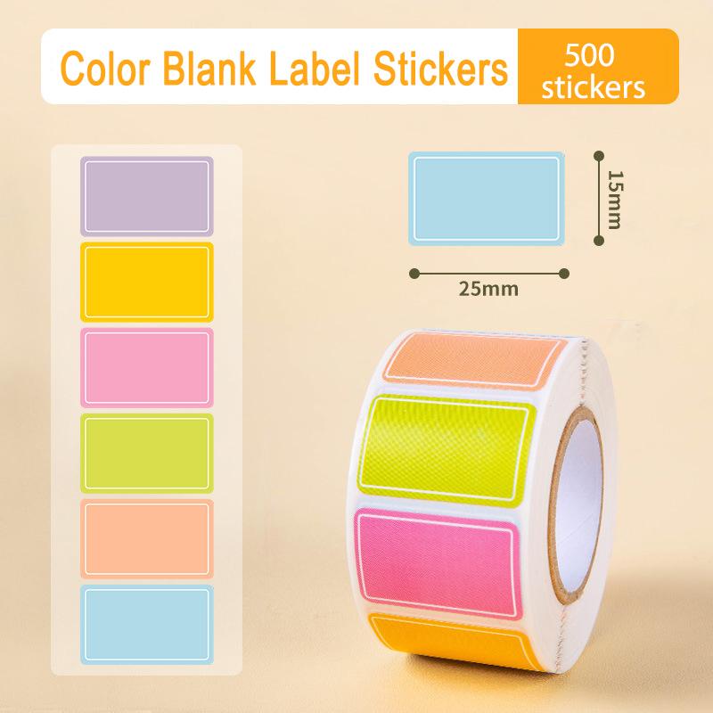 1/2/3 PCS Color Label Stickers Blank Writable Name Sticker Waterproof Index Tabs Durable Self-adhesive Stationery Supplies Tags