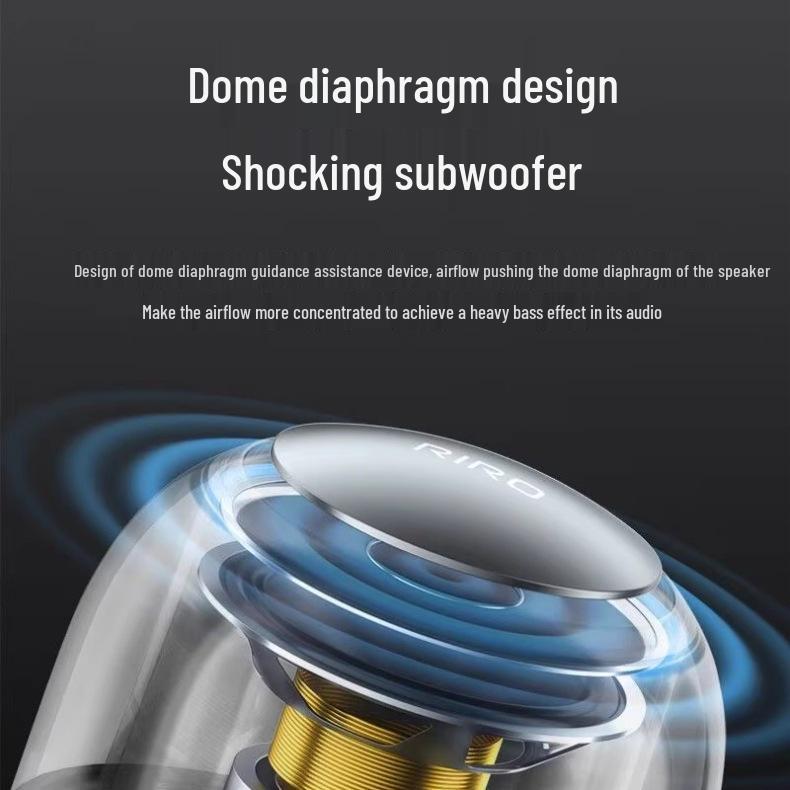 Bluetooth Smart Reconnection Mini Portable Outdoor Speaker with Subwoofer & Colorful Lights M9
