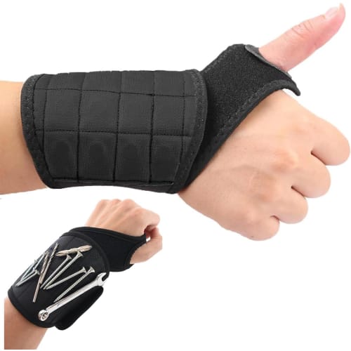 

Magnetic Wristband with 16 Super Strong Neodymium Magnets, Improves Work Efficiency, Prevents Loss of Parts, and Fits Electrical Work, Fastening Screw