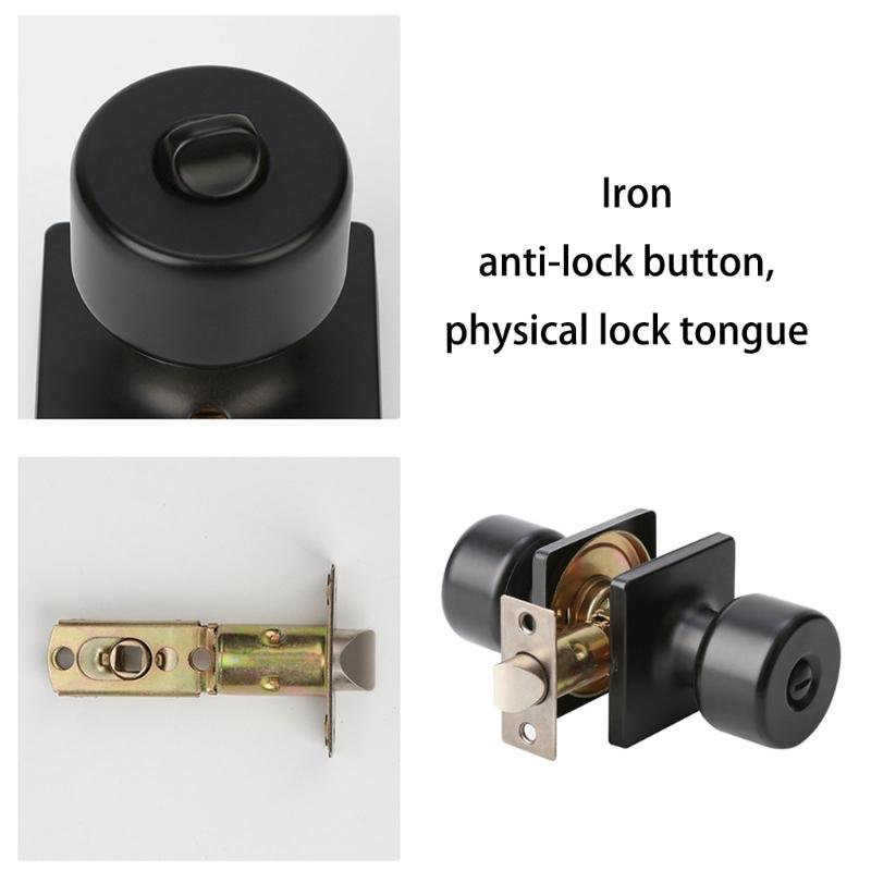 Matte Black Privacy Door Knobs for Bedroom and Bathroom With Square Rosettes Designs for Homeowners and Enthusiasts