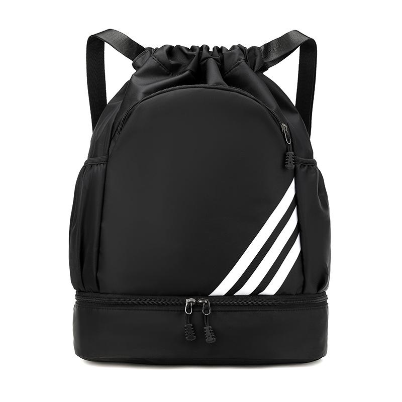 Women's Large Capacity Sports Drawstring Backpack with Shoe Compartment - Ideal for Basketball, Football, and Gym Use