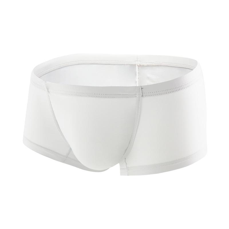 Herren Niedrig sitzende Eis Seide Boxershorts Sexy Einfarbige Dünne Unterhose Bequem Unsichtbar Enganliegende Unterwäsche