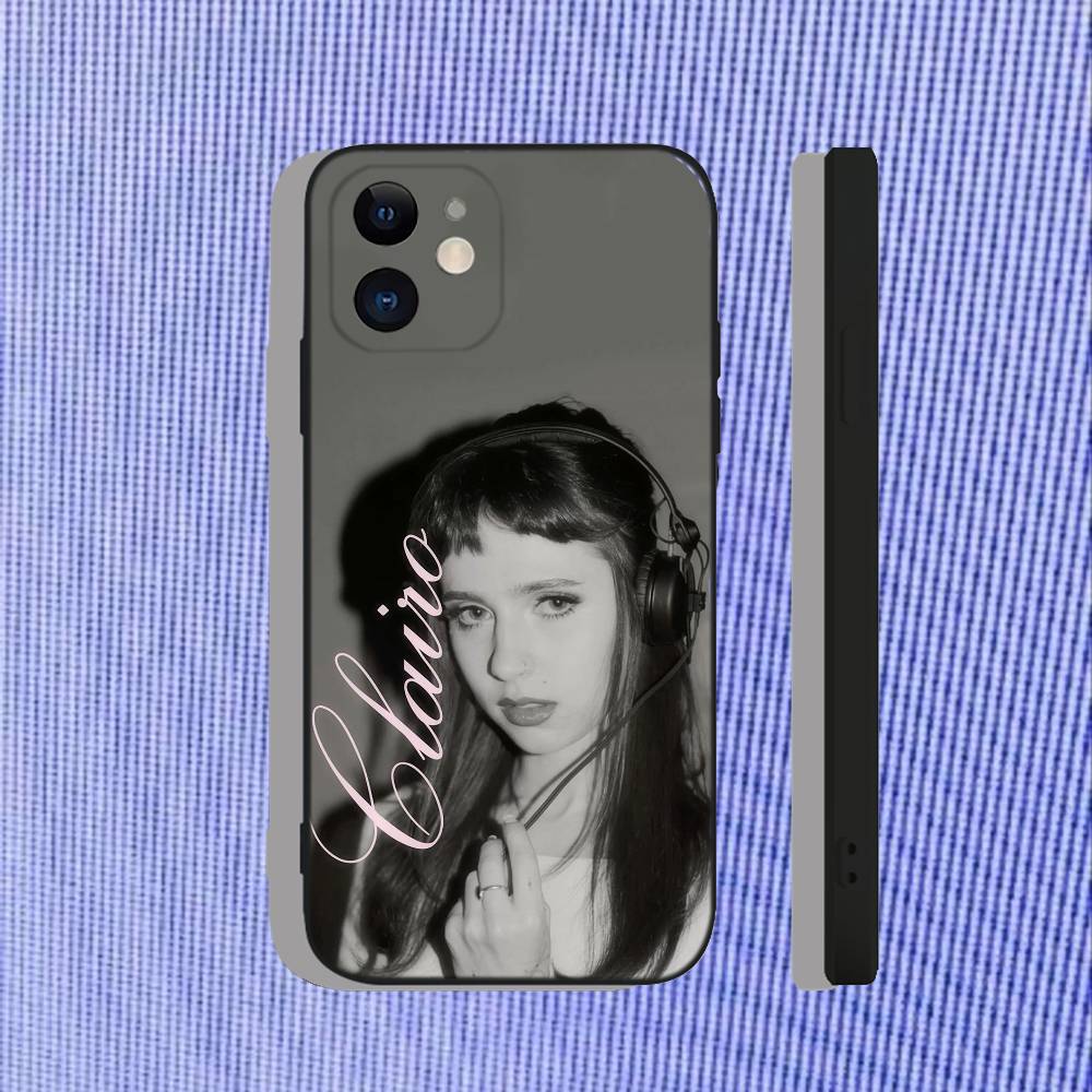C-Clairo Charm Singer Für iPhone 17,16,15,14,13,12,11,X,XR,Air,Pro,Max,Plus Weiche Hülle Schwarze Handyhülle
