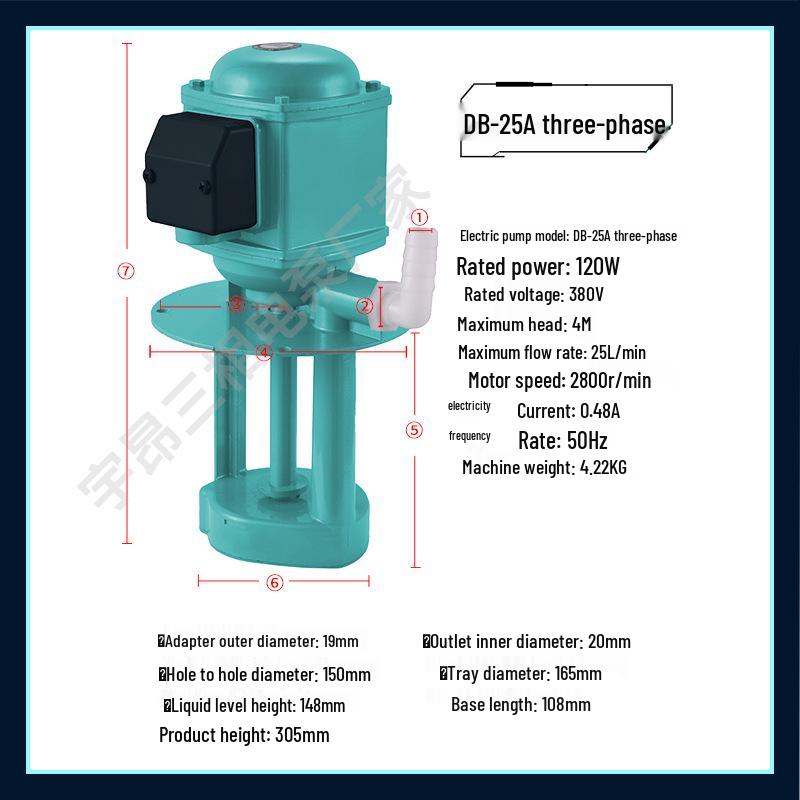 Trójfazowa elektryczna pompa oleju i wody do frezarek i tokarek - Model 120