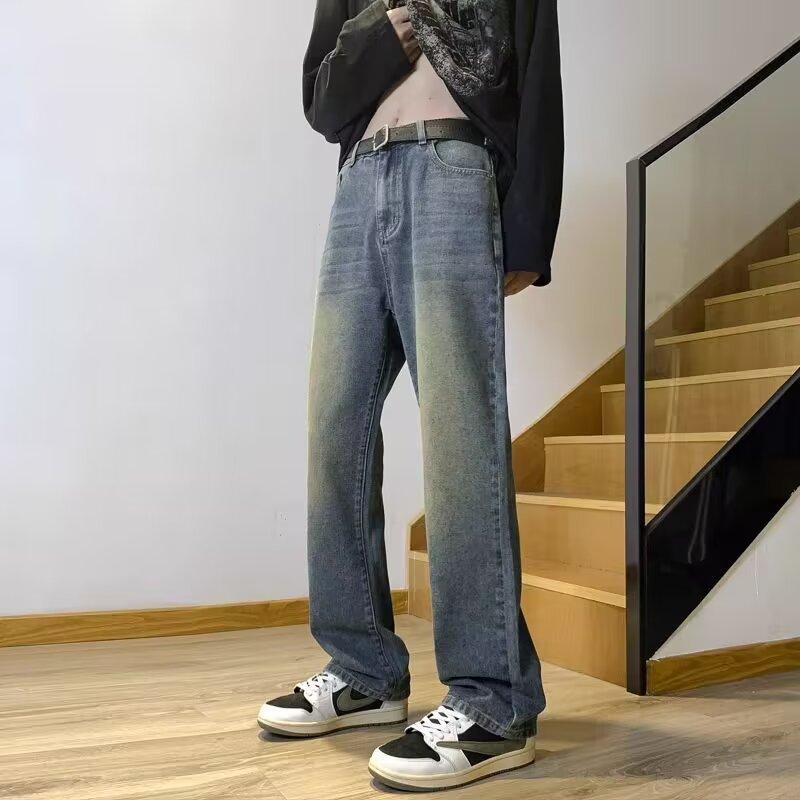 Джинсы JYL Мужские Осенние Укороченные Эластичные Корейские Узкие Сужающиеся Джинсовые Брюки XL