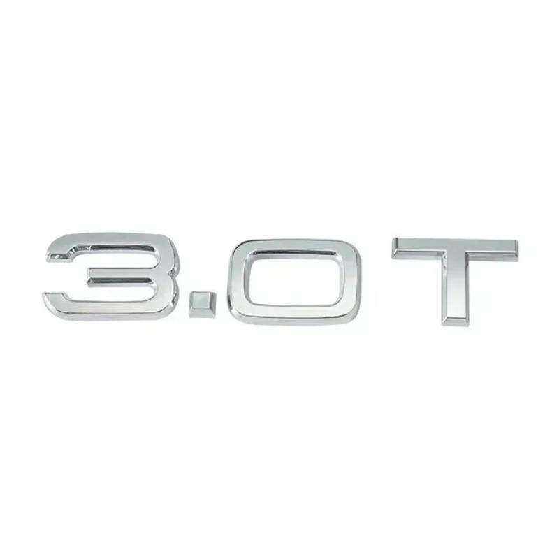 1.8T 2.0T 3.0T V6T V8T ABS badge stickers car rear trunk displacement decoration label