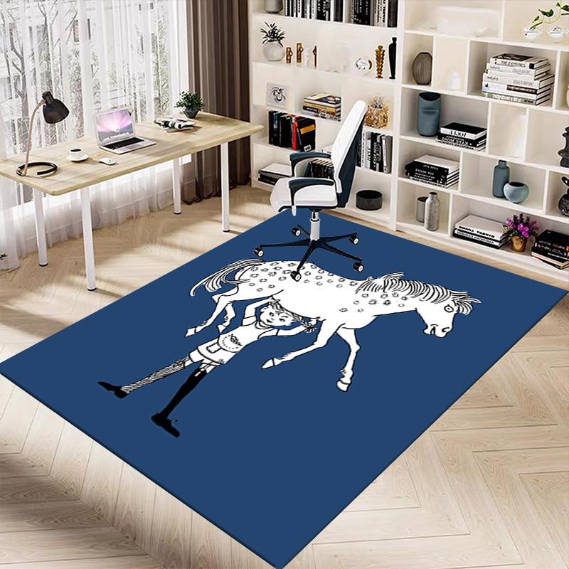1PC Horse Flower Extra Large Non Slip Floor carpet, Office, family, bedroom, Studio Large Area Rug Indoor Rugs