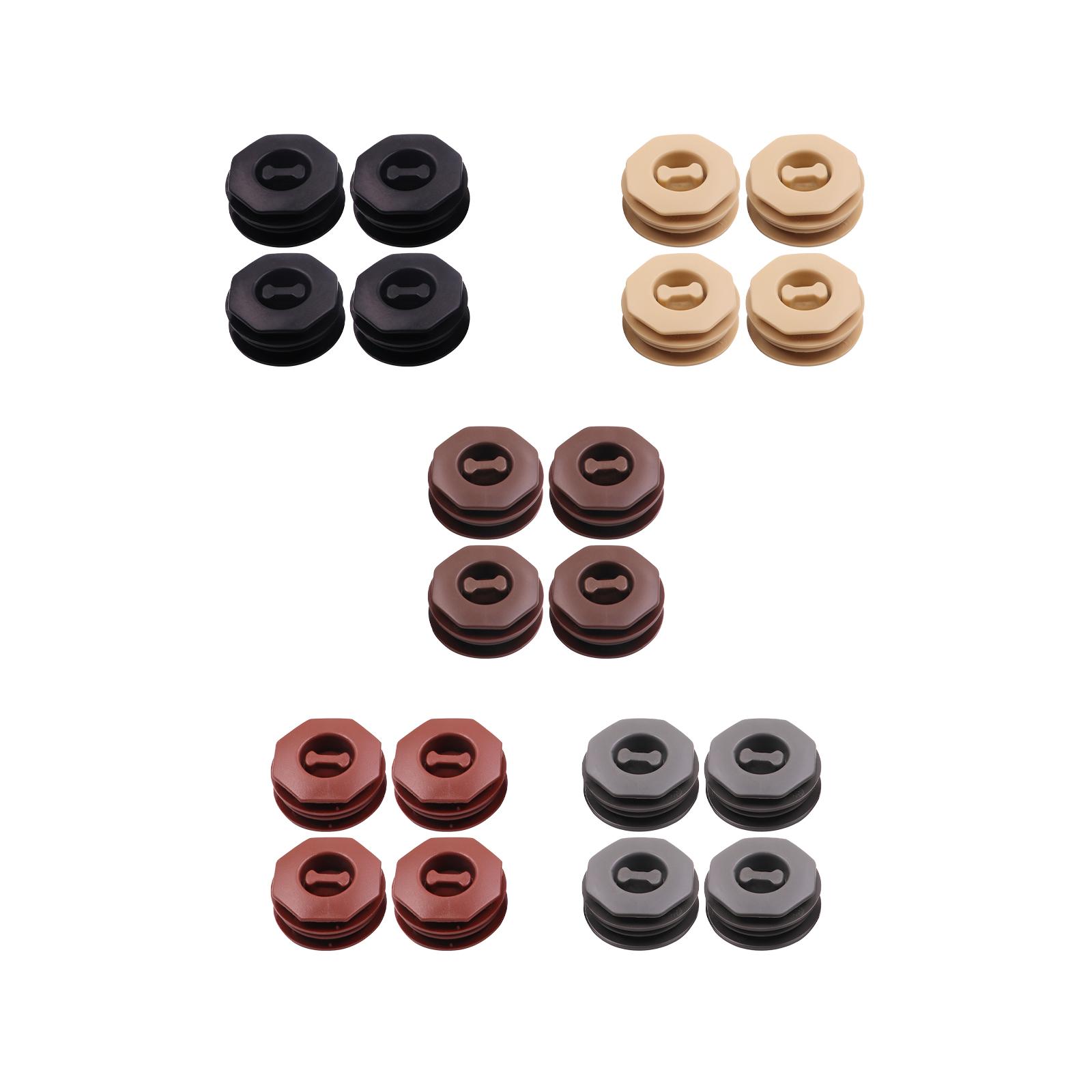 

4Pcs Mat Clips Fasteners Clamps Double Layer Twist Lock Durable темно-коричневого