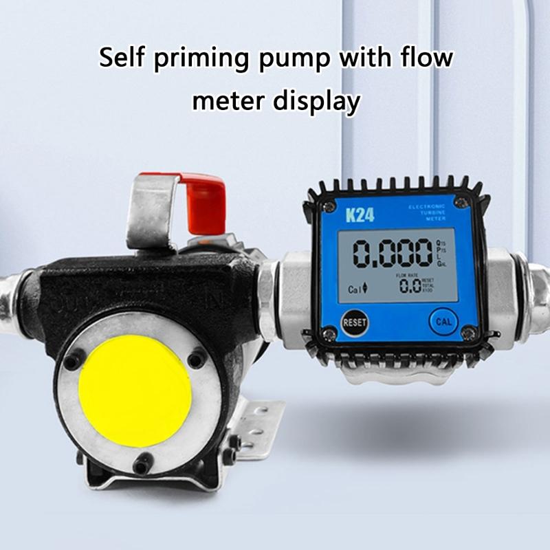 Aluminum 1inch Gear Flow Meter K24 With Clear LCD Display Suitable For Petroleum Industry Engineering Irrigation Experts