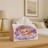 1pc Lion Cub Tissue Box Cover with Hinged Lid - Lion Lying On Cloud, Durable Fabric Suitable for Easter Spring Decor, Lion Storage Box & Living Room, 
