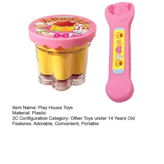 Pretend Play Feeding Toy Set Cute Jelly & Pudding Dessert Kit Safe Japanese Snack Playset for Toddlers