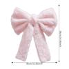 Valentine's Day Pink Plush Big Bow Atmosphere Decoration Pink Cute Creative Decorative Plush Bow Fluffy Edge Bows Ornament