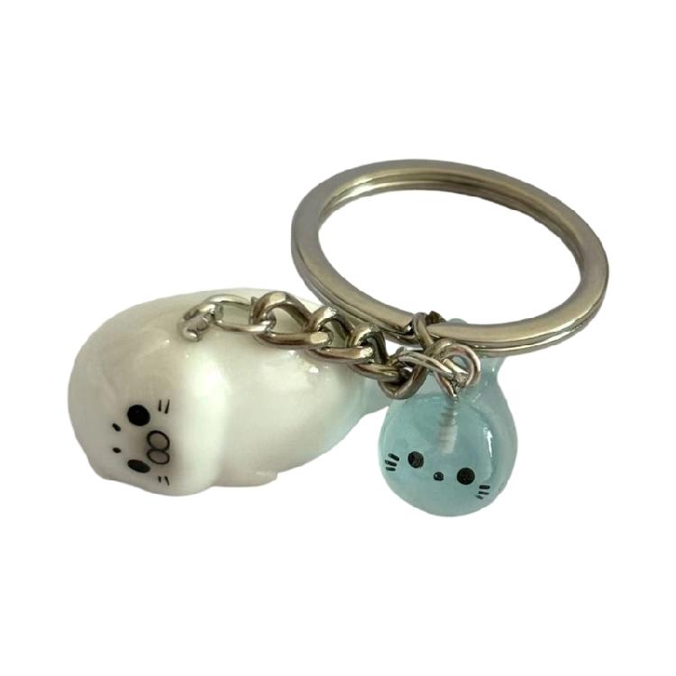 Светящиеся в темноте морские львы Брелок Мультяшные животные Смола Брелок Аксессуар Пластик Смола Держатель для ключей