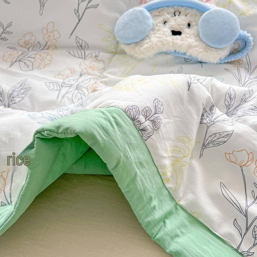 2026 Soft Washed Cotton Summer Quilt - Lightweight, Washable Air Conditioning Blanket