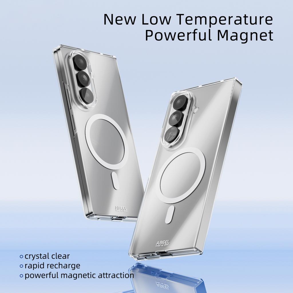 ABEEL For Samsung Galaxy Z Fold7 5G Magnetic Case Clear PC Anti Scratch Phone Cover