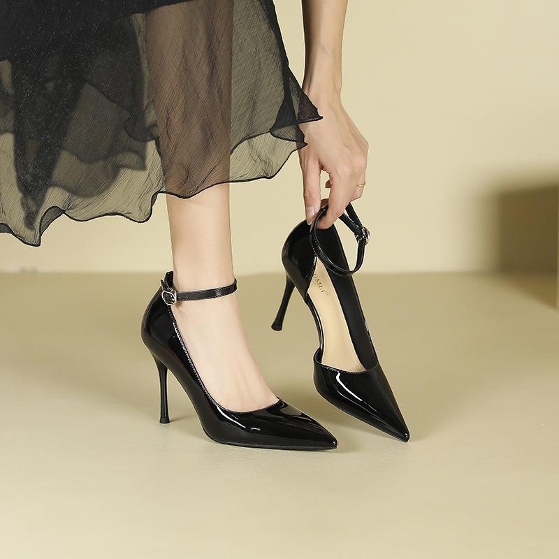 6-Pointed Thin Heel High Heels Women's Summer New Side Empty High Heel Single Shoes Niche Design Sense