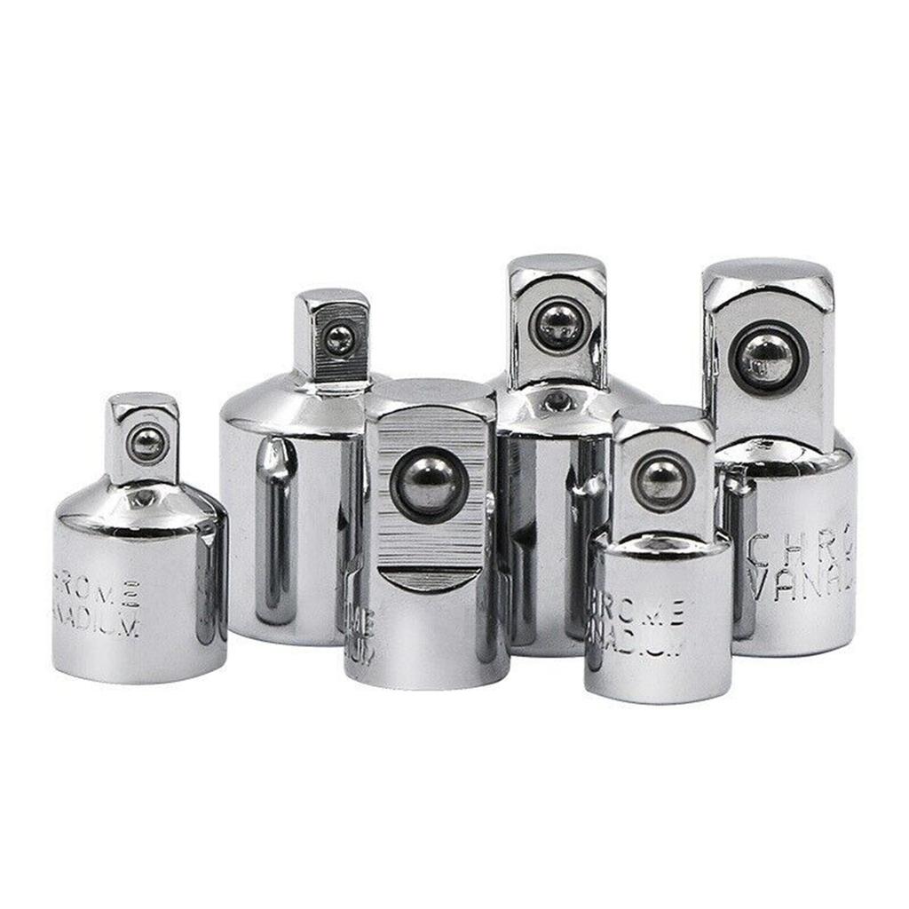 6 Piece Socket Adapter Reducer Set 1 4 3 8 1 2