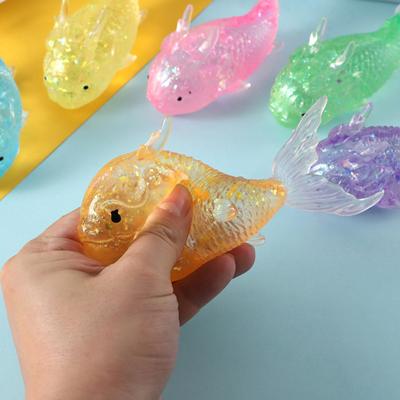 Maltose Glow Arowana Squeeze Toy Slow-Rising Silicone Fidget for Stress Relief Cute Fish-Shaped Decompression Gadget for Kids Adults