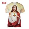 Jezus Kocha Każdego Chrześcijanina Koszulka Drukowana 3D Letnia Moda Wzór Jezusa Mężczyźni Kobiety Gorąca Krótki Rękaw Codzienna Koszulka Ropa Hombre