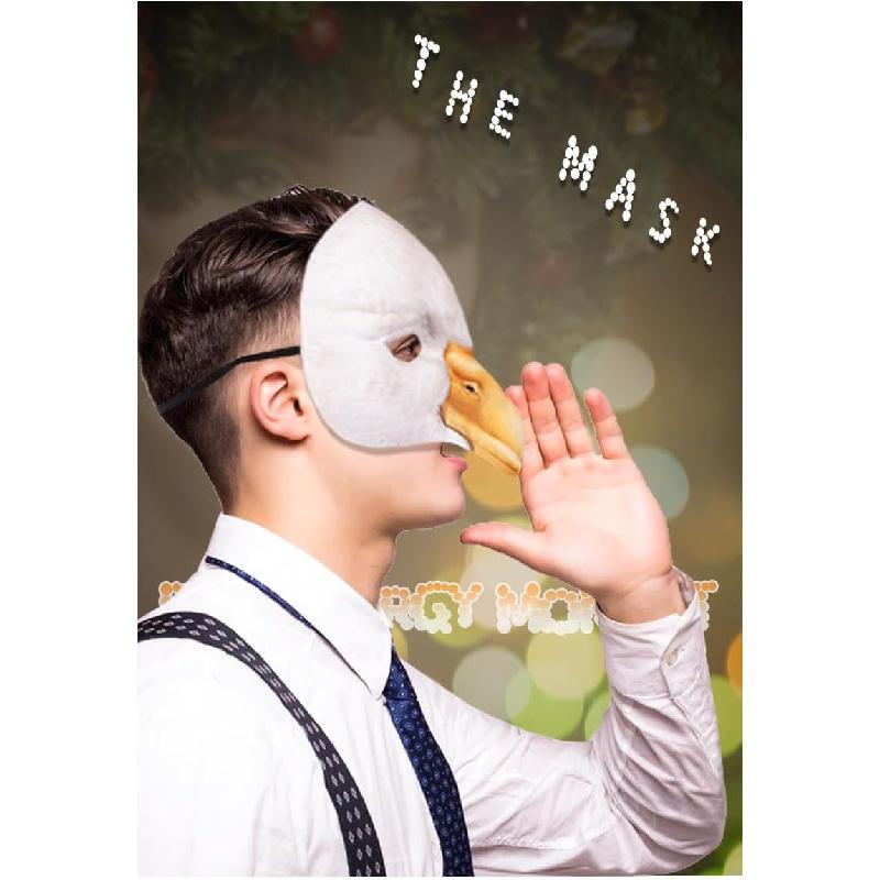 1Pcs Halloween White Duck Masks Animal Duck Mask Masquerade Duck Mask for Halloween Easter Carnival Costume Party Props