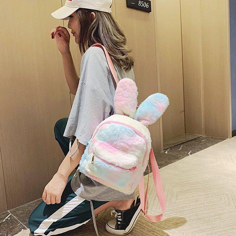 Kid's Backpack Easter Mini Simple Plush Rabbit Bag Korean Children's Plush Bear Pendant Shoulder Bag Tide Child Girl Purse Bag