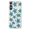 For Samsung Galaxy A16 5G/4G Case Blue Turtle Pattern Printing Straight Edge TPU Phone Back Cover