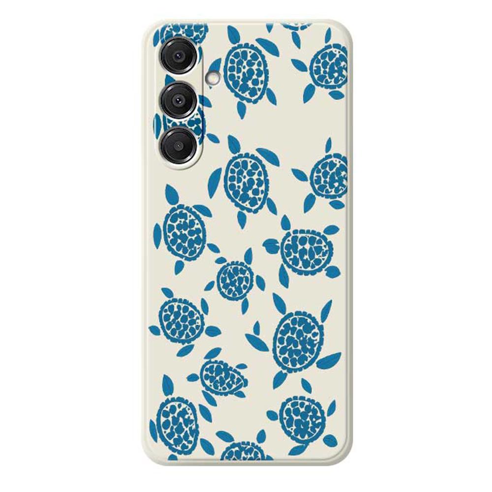 For Samsung Galaxy A16 5G/4G Case Blue Turtle Pattern Printing Straight Edge TPU Phone Back Cover