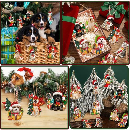 10Pcs Chinese Style Owl Hanging Ornament Farmhouse Rustic Handmade Wooden Owl Decoration Christmas Tree 2D Flat Bird Hanging Decor