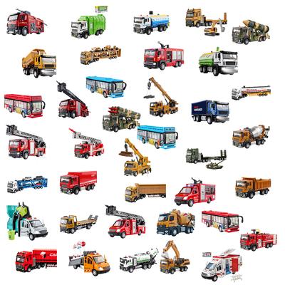 Engineering Vehicle Toys Acousto-optic Rebound Alloy Excavator Garbage Crane Mixer Dumper Model Gifts For Boys Girls