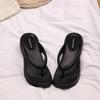 Thick Sole Wedges Flip Flops For Women Summer Clip Platform Sandals Woman Non-Slip Beach Slippers Girls Outdoor Slides Shoes