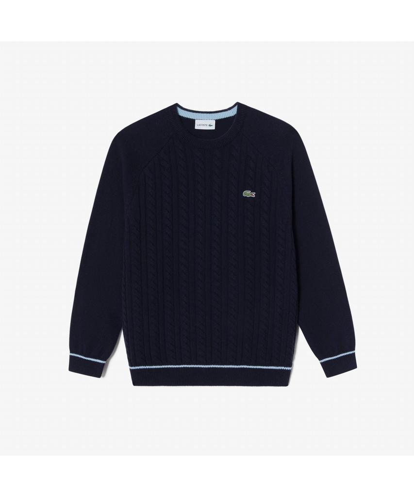 LACOSTE Men'S Cable Round Sweater Ah806E-54N Hde