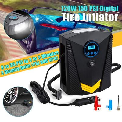 12V 120W Car Air Compressor Pump Digital Tire Inflator Electric Auto Tyre Air Pump Powerful Emergency Motorcycle 150PSI