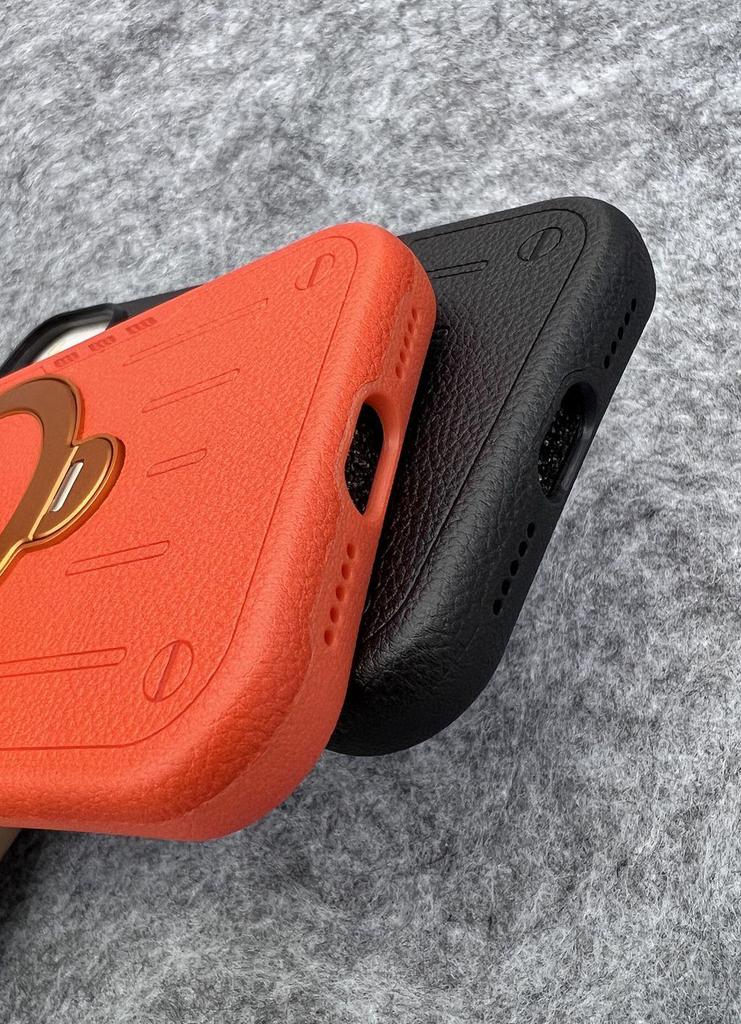 iPhone 17 Pro Max Magnetic Rotating Stand Case with Mecha Design and Frosted Skin-feel Protection