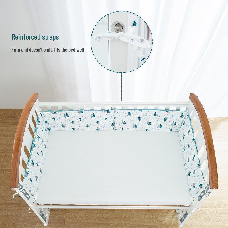 2024 Cotton Baby Bedding Set - Anti-Collision & Anti-Fall Bed Bumper for All Seasons