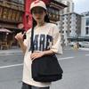 Korean Style Solid Nylon Bag Black Simple Shoulder Bag Crossbody Bags Messenger Bag  Student