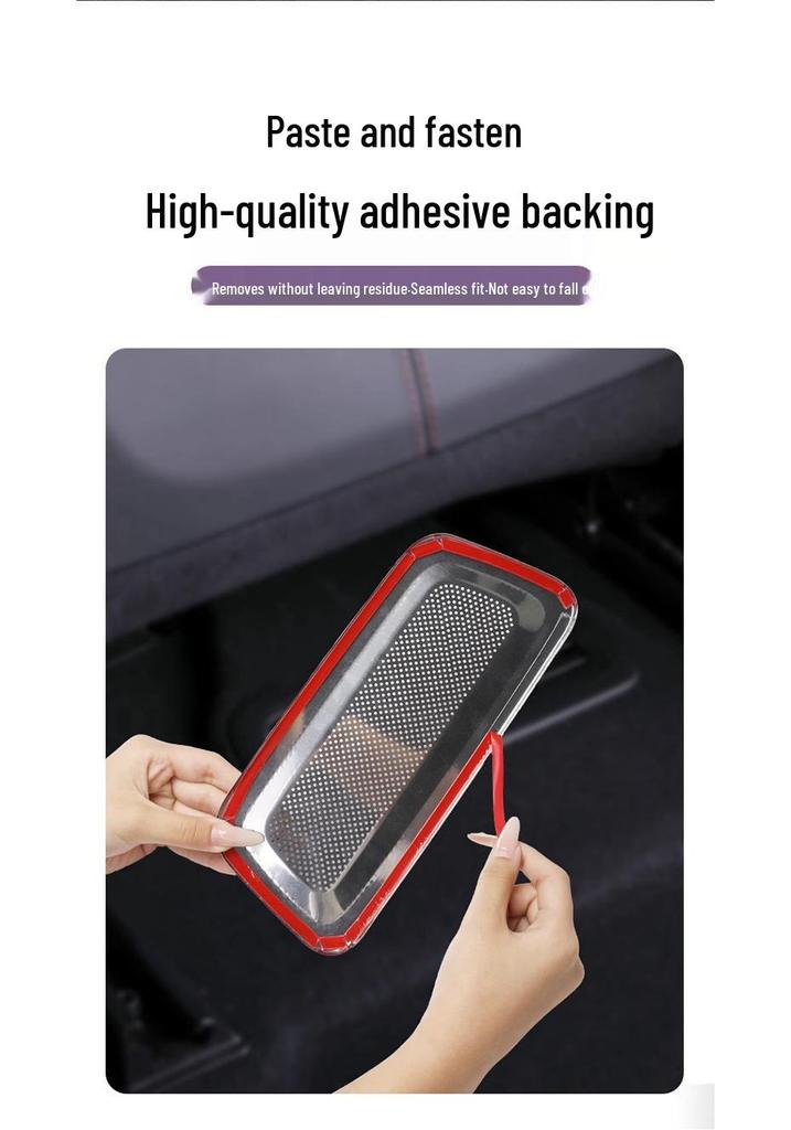 Cubierta de Rejilla de Ventilación de Aire Debajo del Asiento Xiaomi SU7-YU7 Red Anti-Polvo y Anti-Obstrucción para el Interior del Coche.
