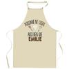 Planetee Apron No One Cooks As Well As EMILIE | Original Gift Name for Cook | Protective Blouse Clothing