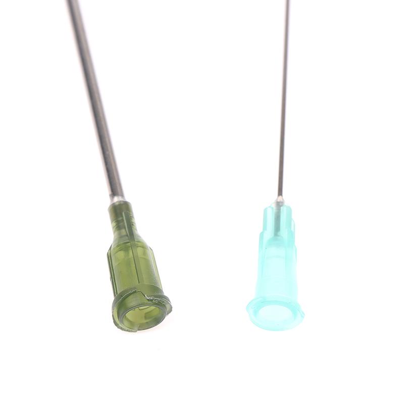 5 Stück Spitze Extra Lang Gesamtlänge 100 mm Stumpfe Spitze Flachkopf Paste Spritze Klebstoff Flüssigkeitsdosiernadel