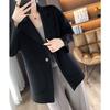 Winter Wool Coat for Women Loose Fit Tweed Jacket Oversized Warm Outerwear