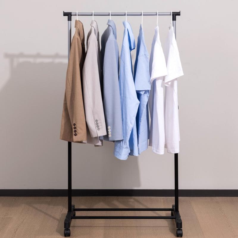 Bedroom Clothes Drying Rack Household Living Room Clothes Storage Rack Wear-Resistant Single Bar Clothes Rack