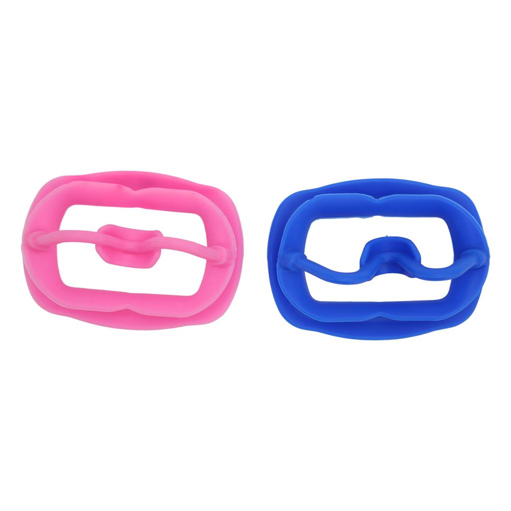 2pcs Silicone Mouth Opener Safe Reusable High Temperature Cleaning Dental Cheek Retractor for Teeth Whitening Restoration