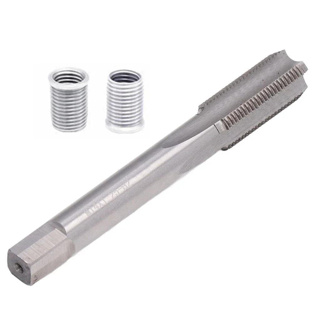 10 Stück Gewindeloch-Reparaturwerkzeuge Metall M10 X 1,0 Muttern und 1 Stück X1,0 Gewindebohrer zur Wiederherstellung beschädigter Gewinde Reparaturwerkzeuge Bohrer