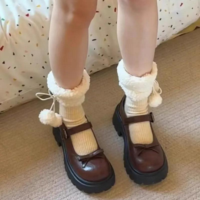 fashion 2024 Hot Sale Women's Shoes Buckle Strap Women's High Heels Fashion Butterfly-knot Dress Pumps Women New Round Toe Mary Janes