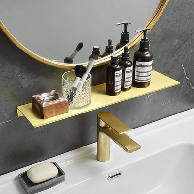 Gebürstetes Gold Badezimmerregal Aluminium Wandmontierter Duschhalter WC Dusche Aufbewahrungsregal Badezimmer Shampoo Kosmetikregale