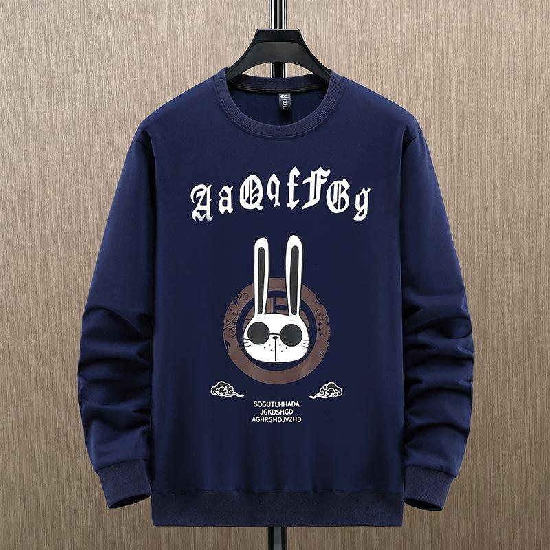 Spring and Autumn Plus Size Sweatshirt Men's Round Neck Loose Big Belly Casual Long-sleeved Bottoming Shirt  4XL-11XL